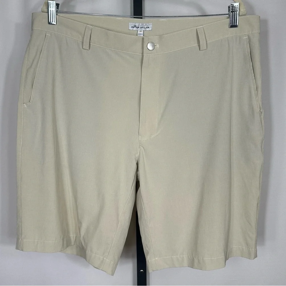 PETER Millar Shackleford Performance Men’s Hybrid Shorts Sz 38 - Sand